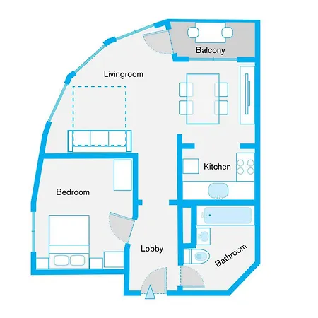 아파트 The Maybach - Rooftop Living Xberg, 1br, 1 Living Room, Group & Family Friendly, 2 - 4 Guests