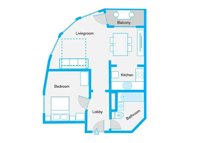 Daire The Maybach - Rooftop Living Xberg, 1br, 1 Living Room, Group & Family Friendly, 2 - 4 Guests